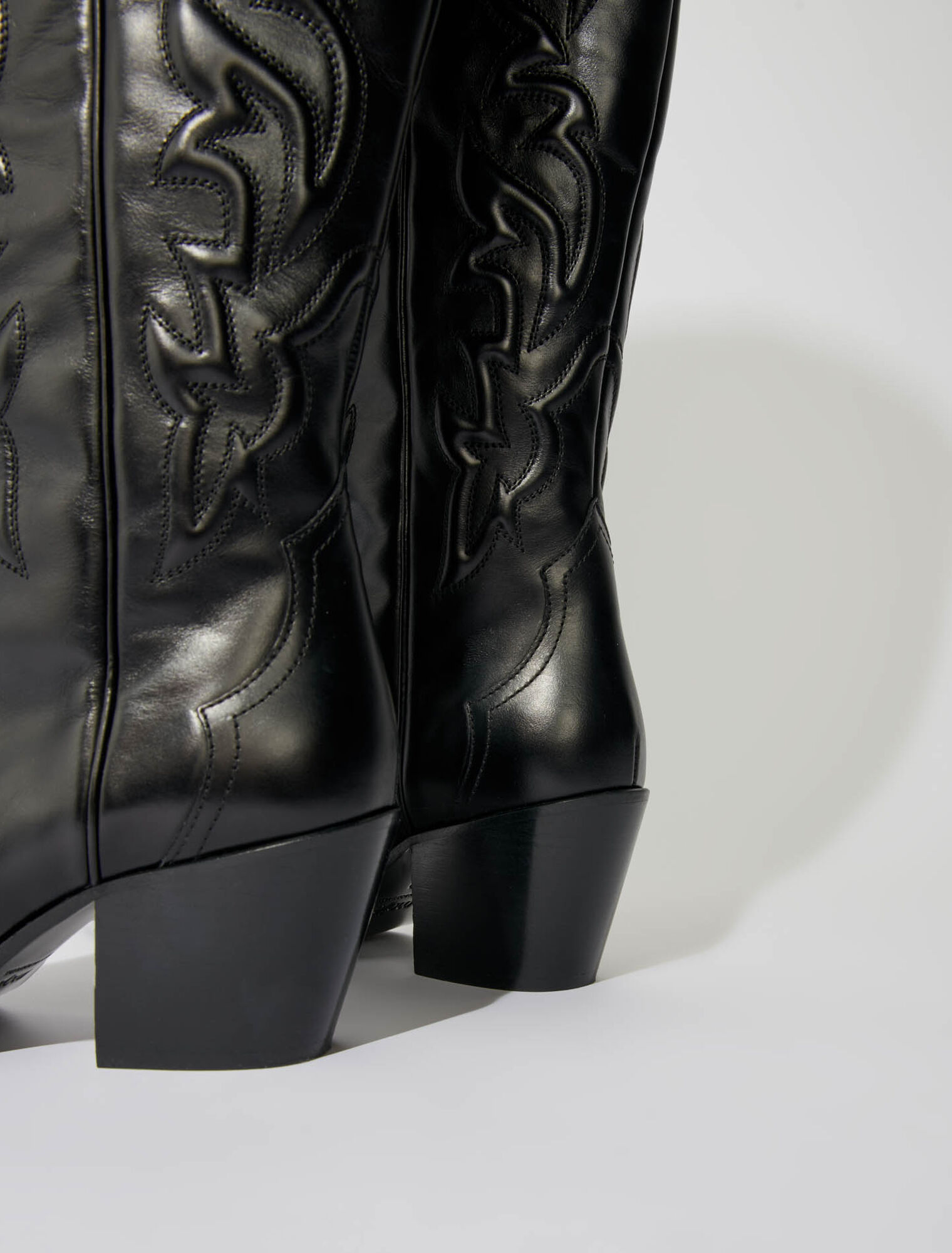 Western leather boots