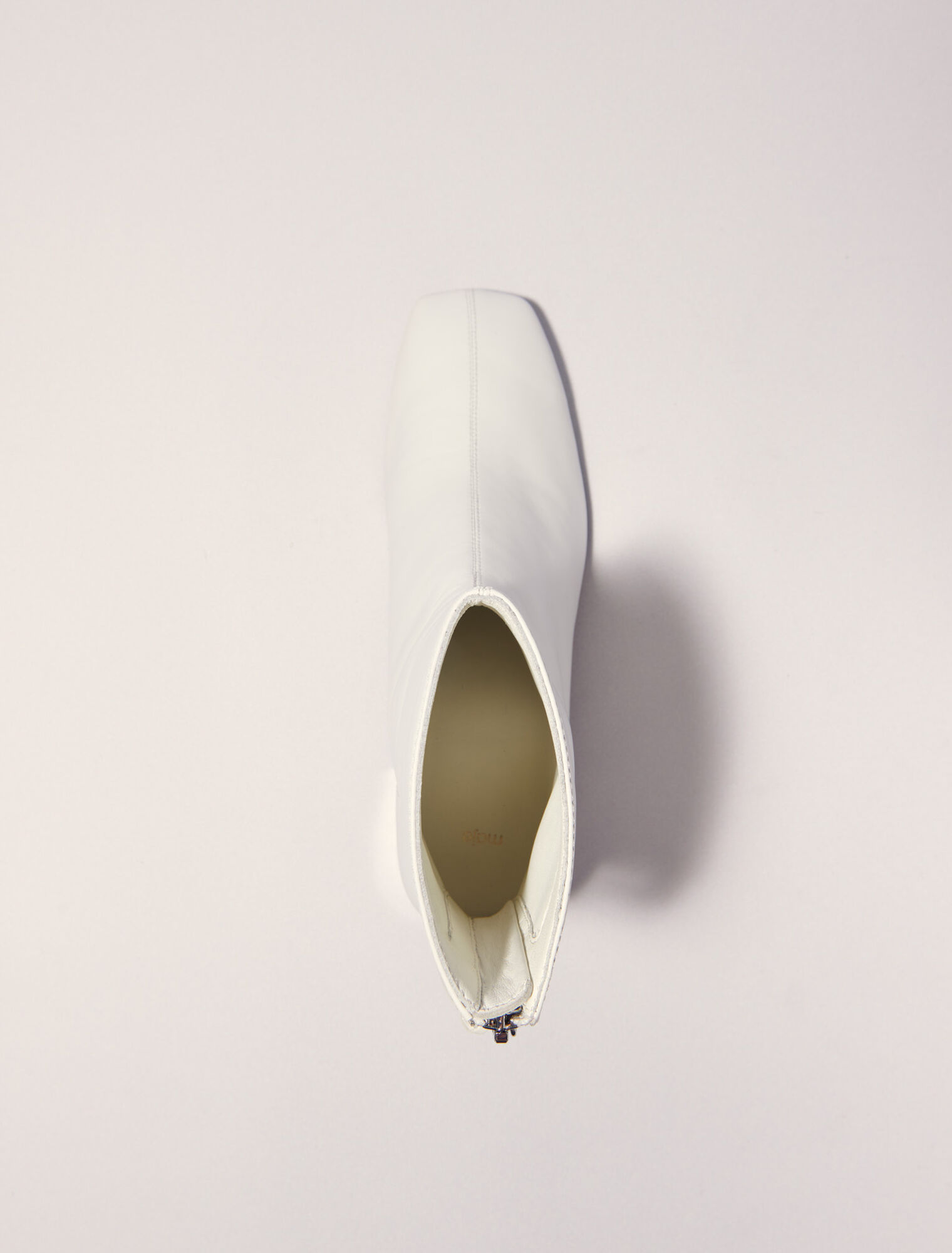 Square-toed leather boots