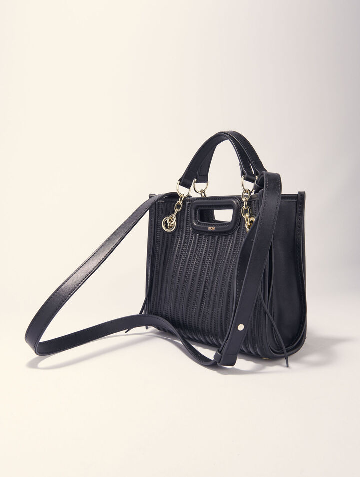 Mini quilted leather tote bag