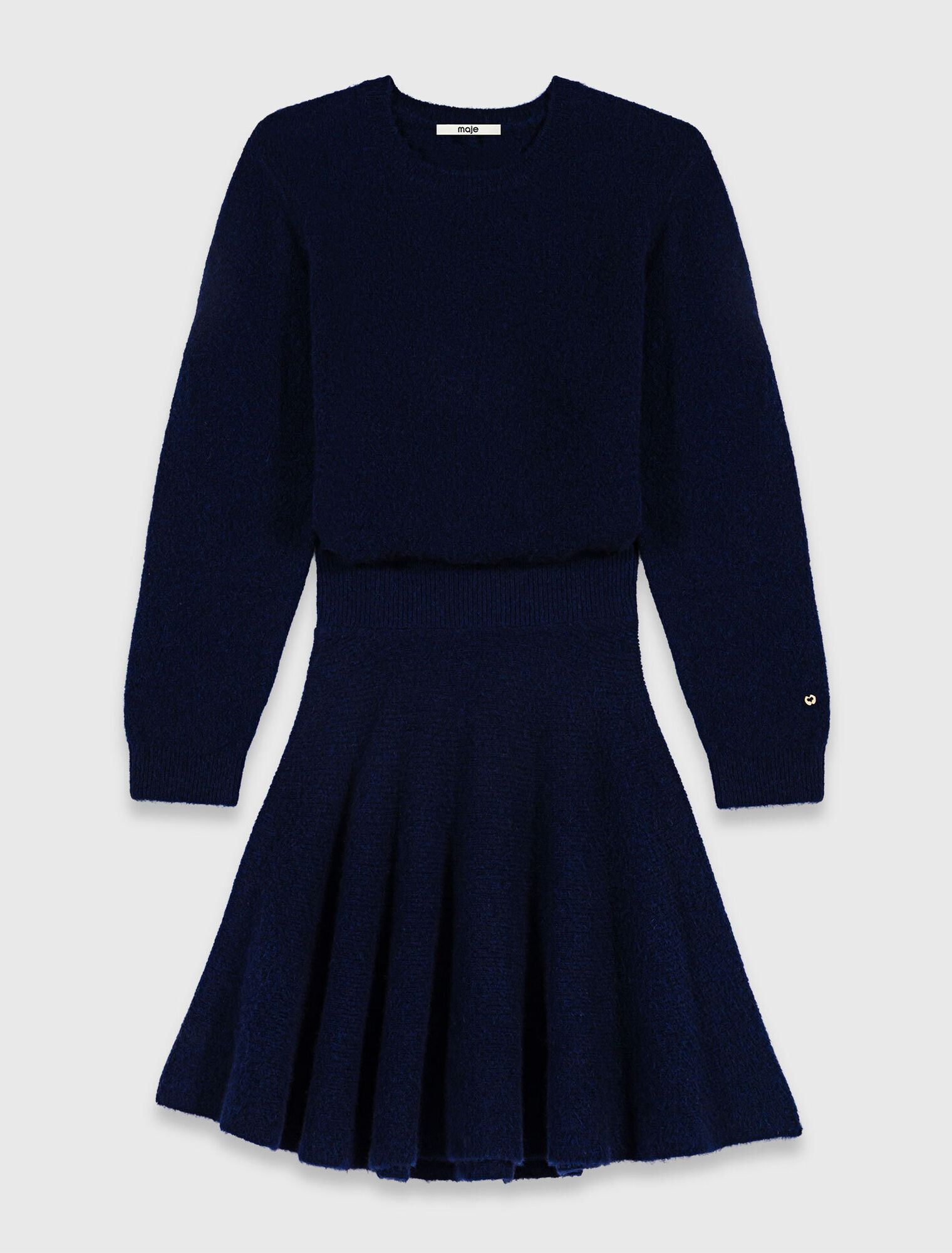 Short yak blend dress
