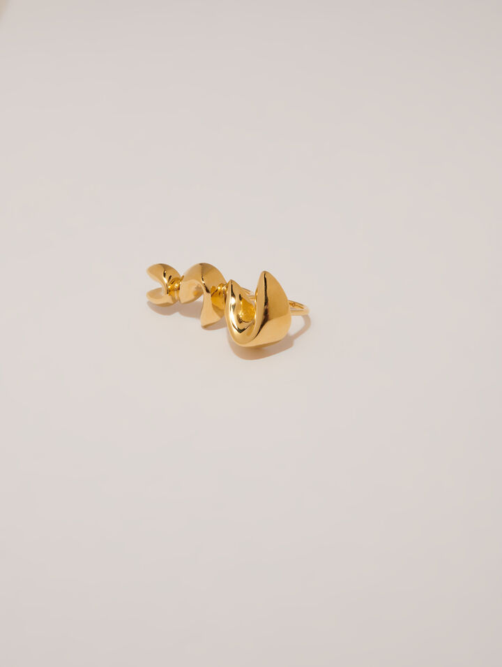 Triple fortune cookie ring