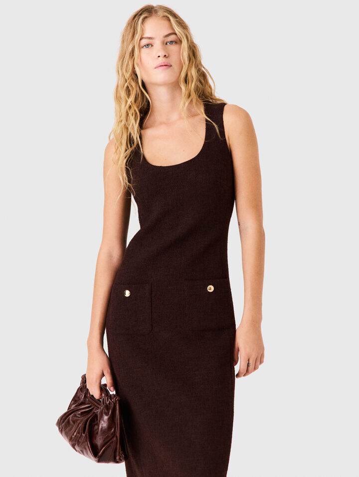 Midi tweed dress