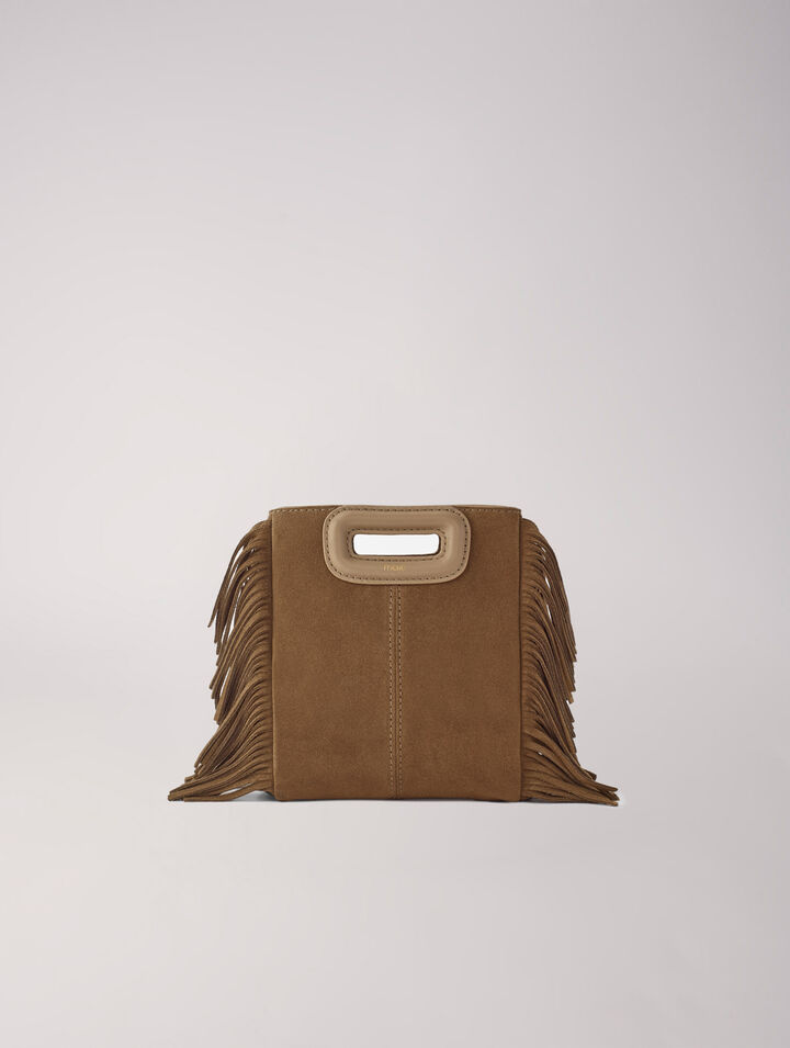 M mini bag in suede leather