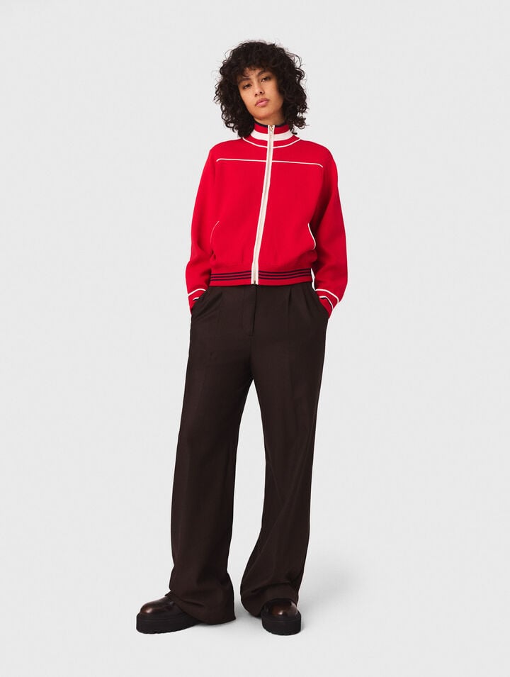 Wide-leg suit trousers