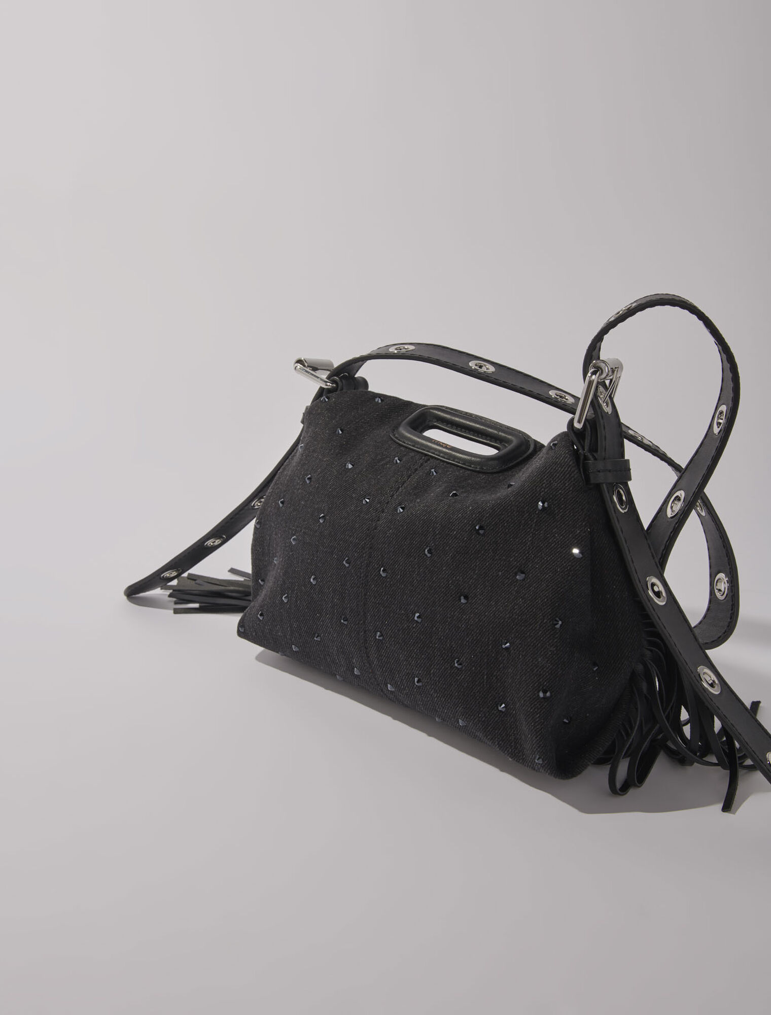 Miss M Mini bag in rhinestone denim