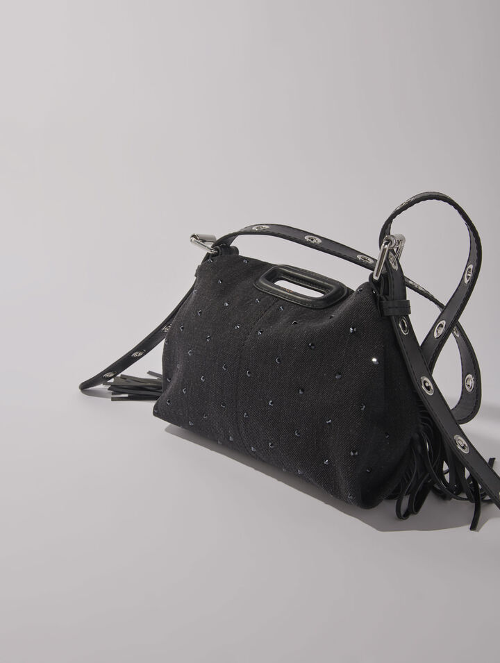 Miss M Mini bag in rhinestone denim