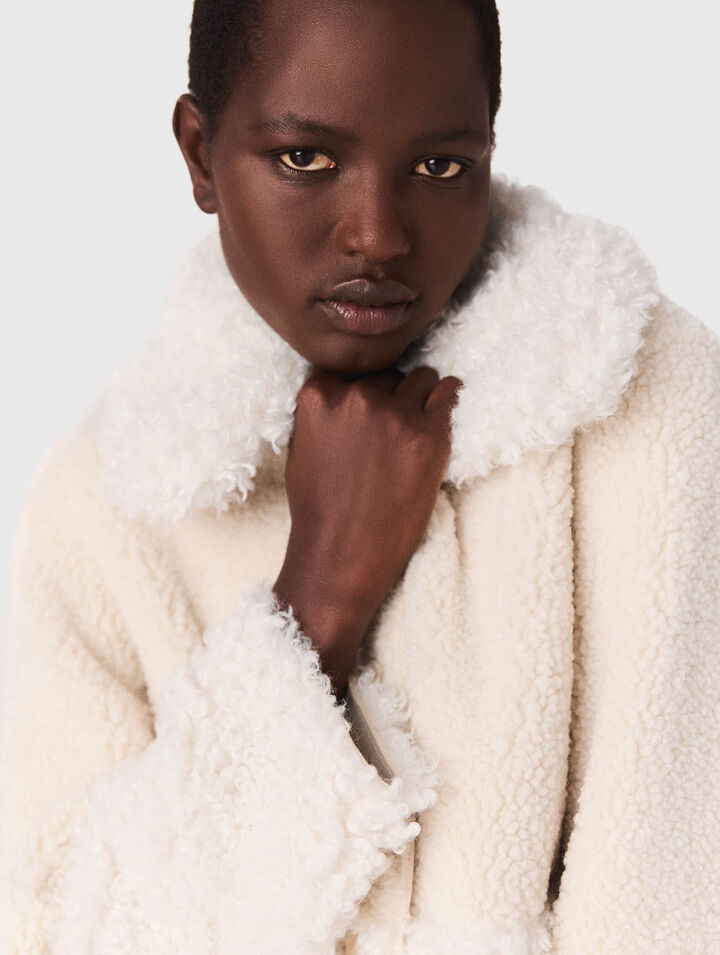 Long faux fur coat