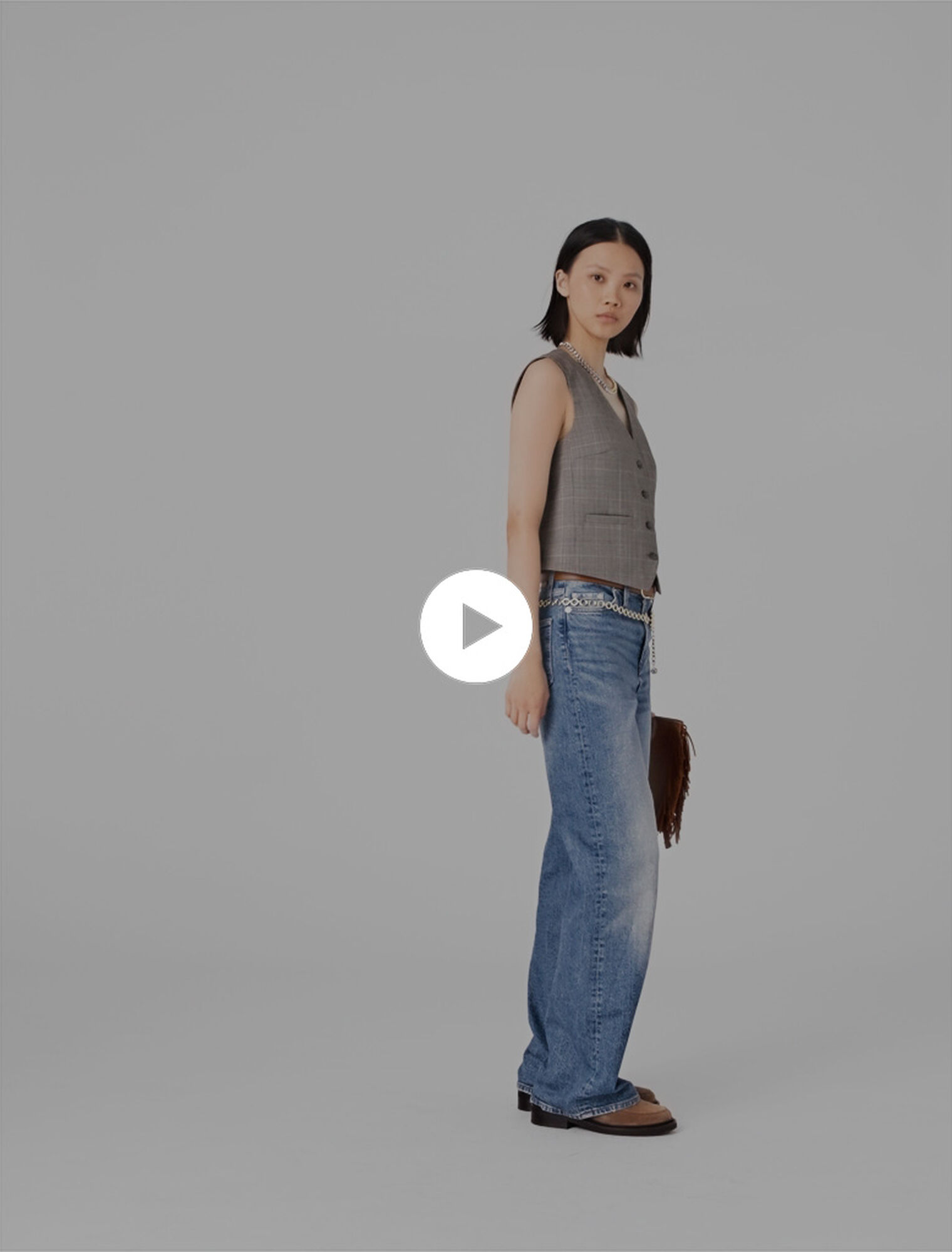 Checked tailored jacket