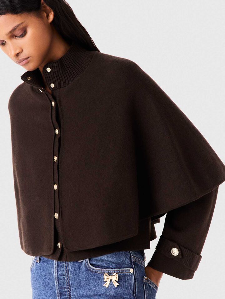 Cape-effect cardigan
