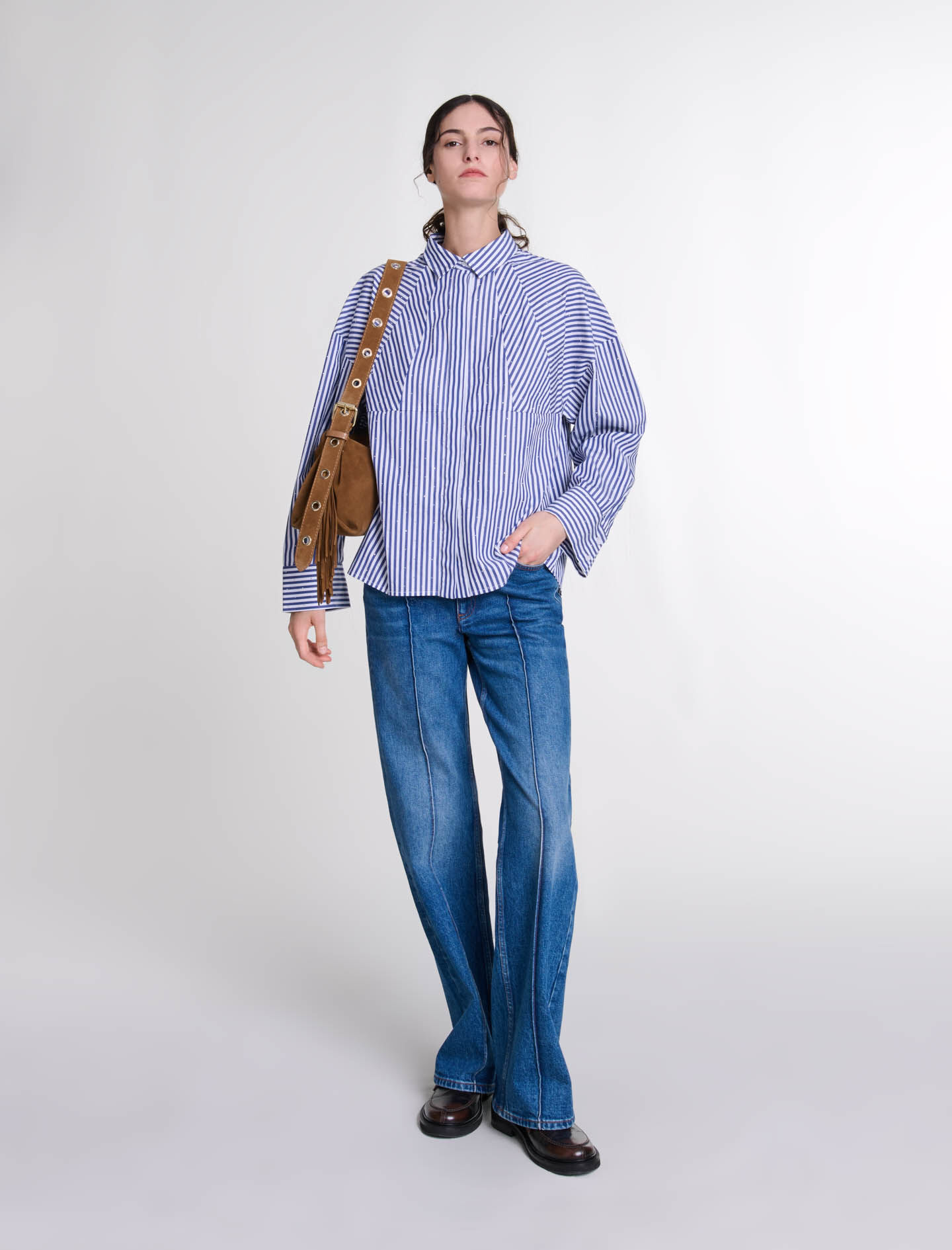 Striped shirt and jeans store
