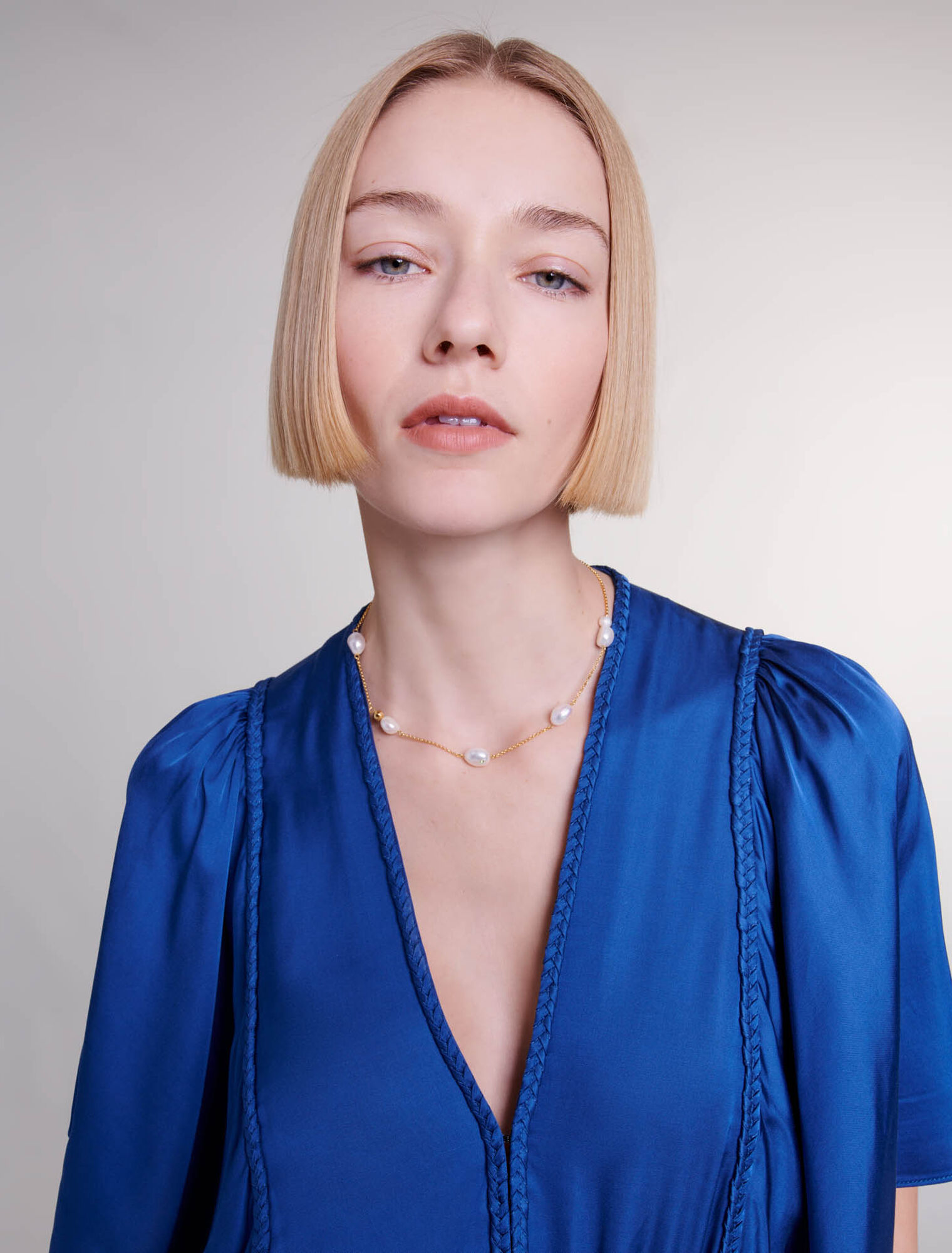 Gold chain and bead necklace