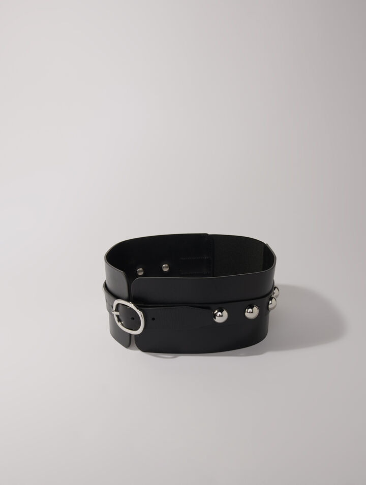Leather corset belt