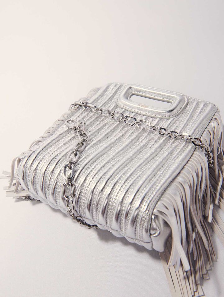 Metallic quilted leather M Mini bag