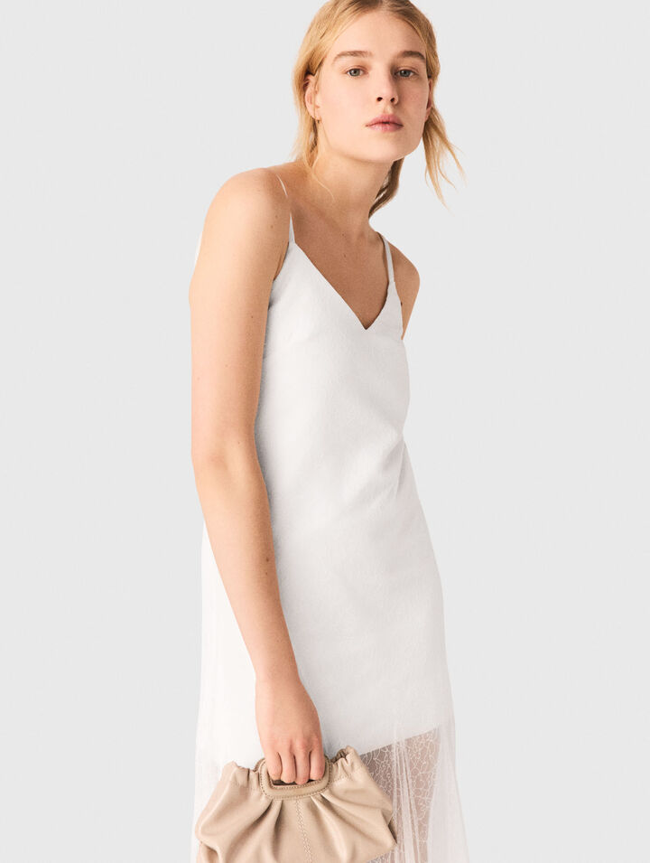 Taffeta and lace dress