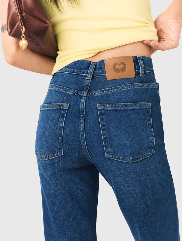 Beaded bootcut jeans