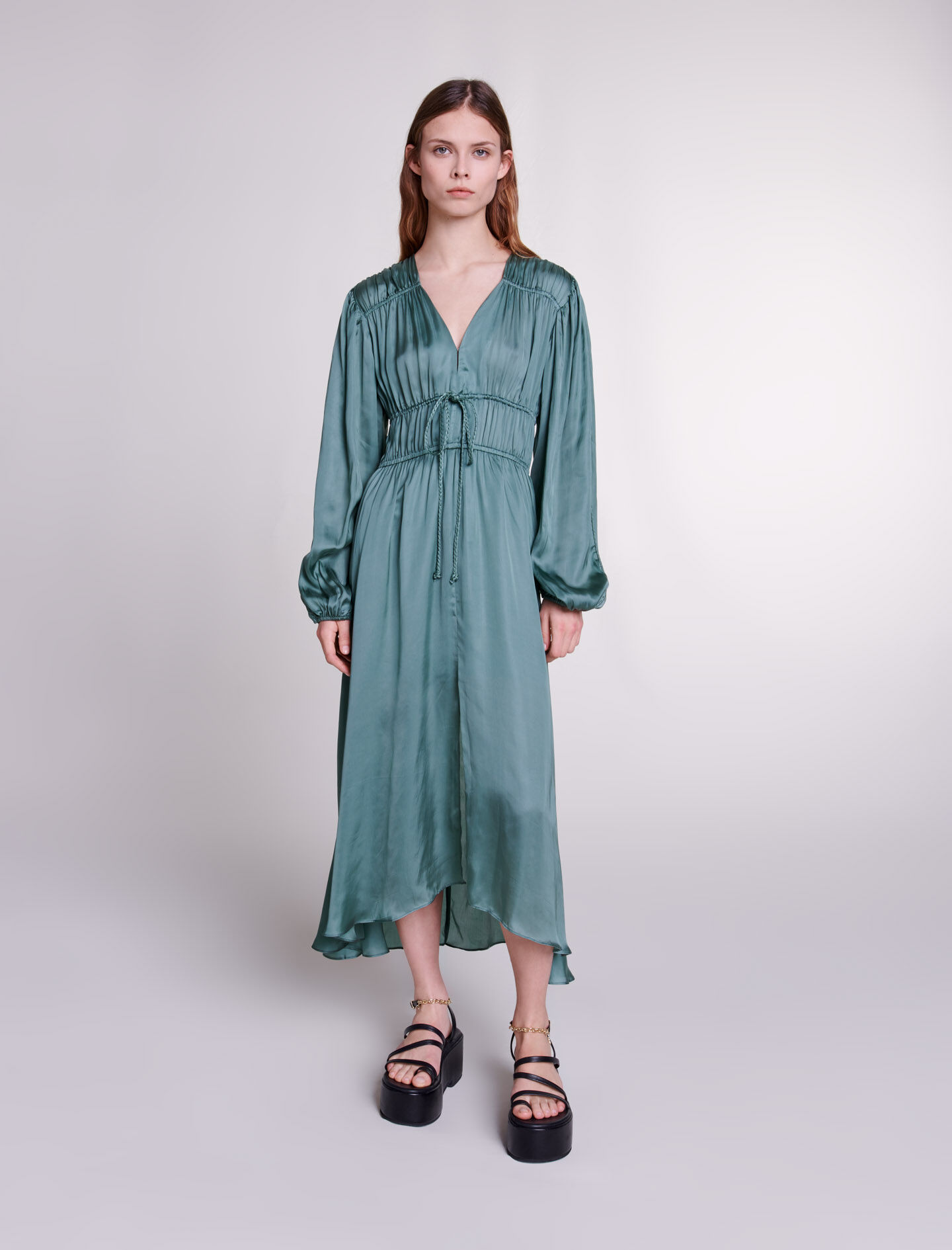 Satin look maxi dress