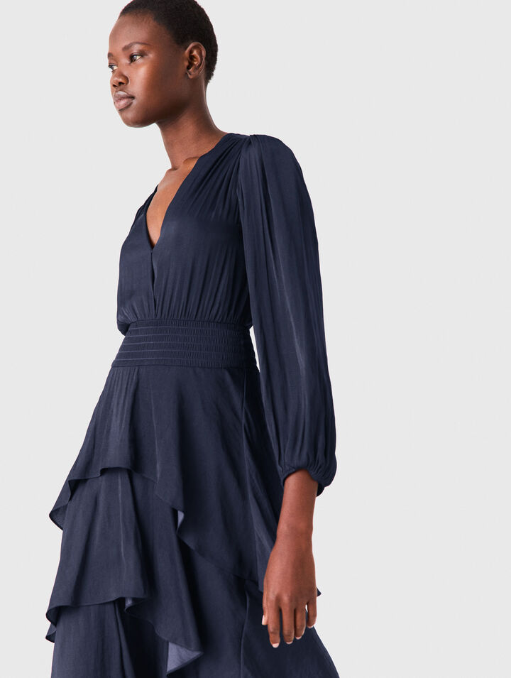 Ruffled maxi dress