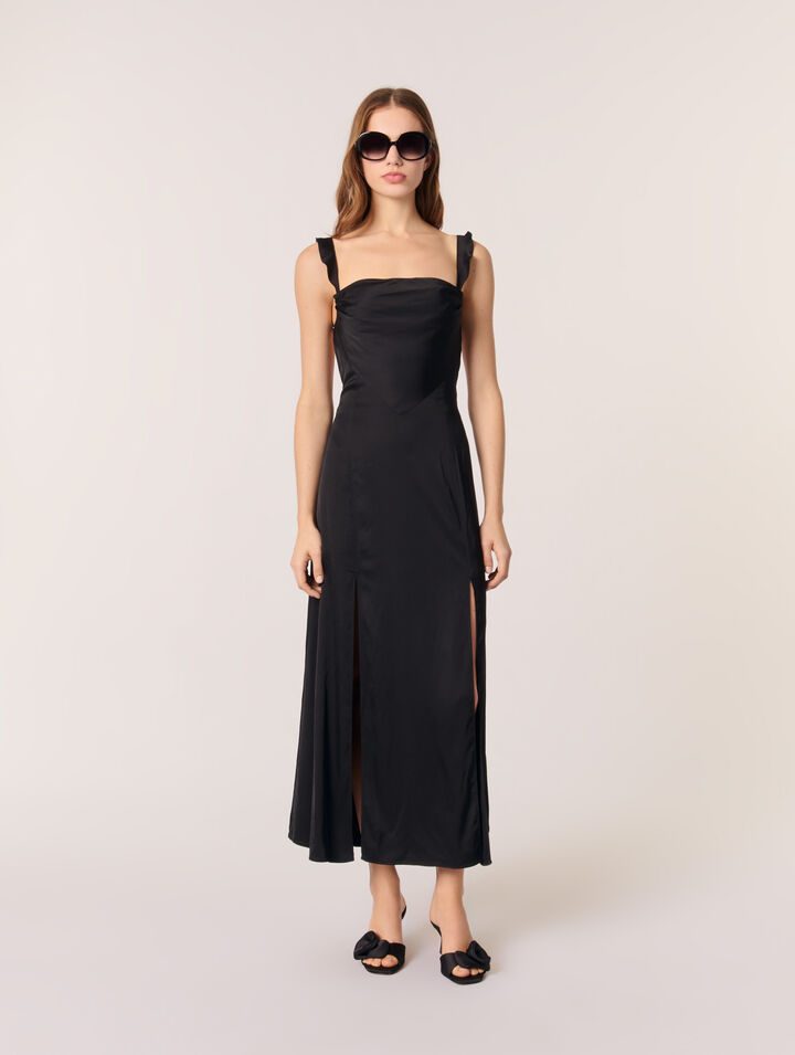 Satin-look maxi dress