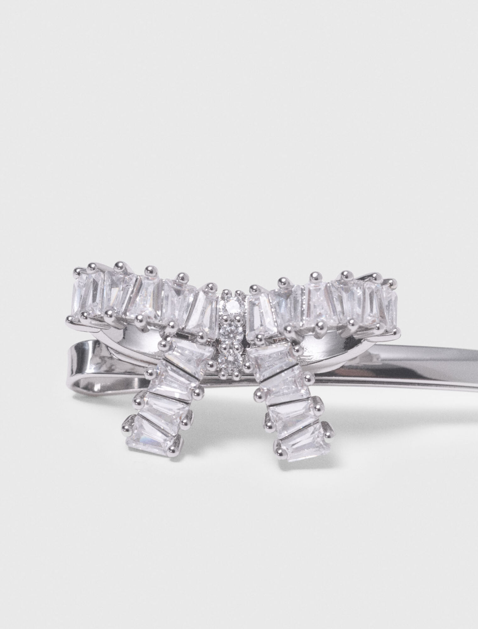 Rhinestone bow barrette