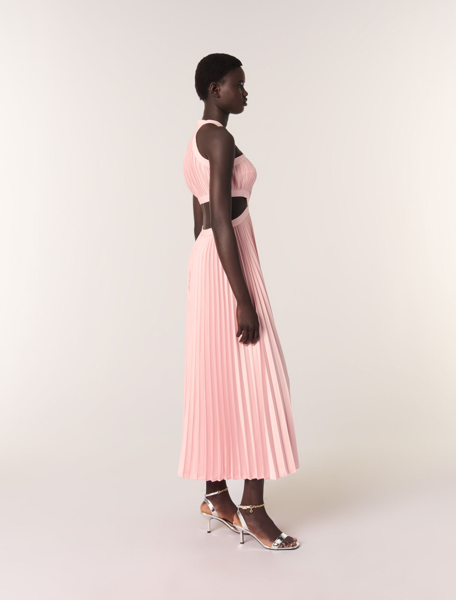 Pleated maxi dress