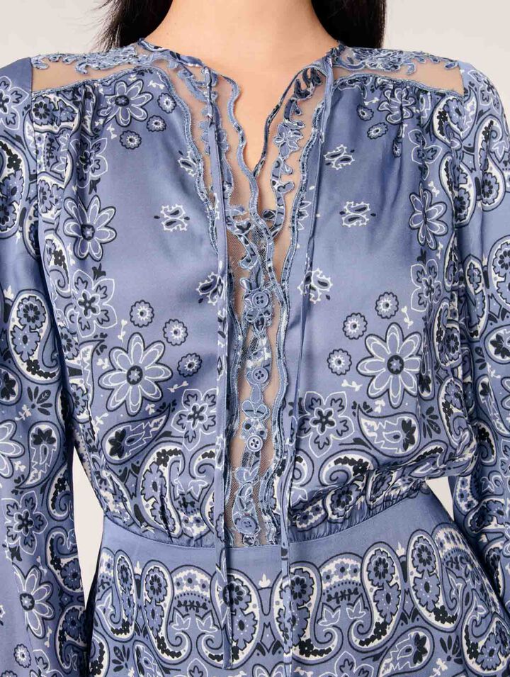 Short patterned floaty dress