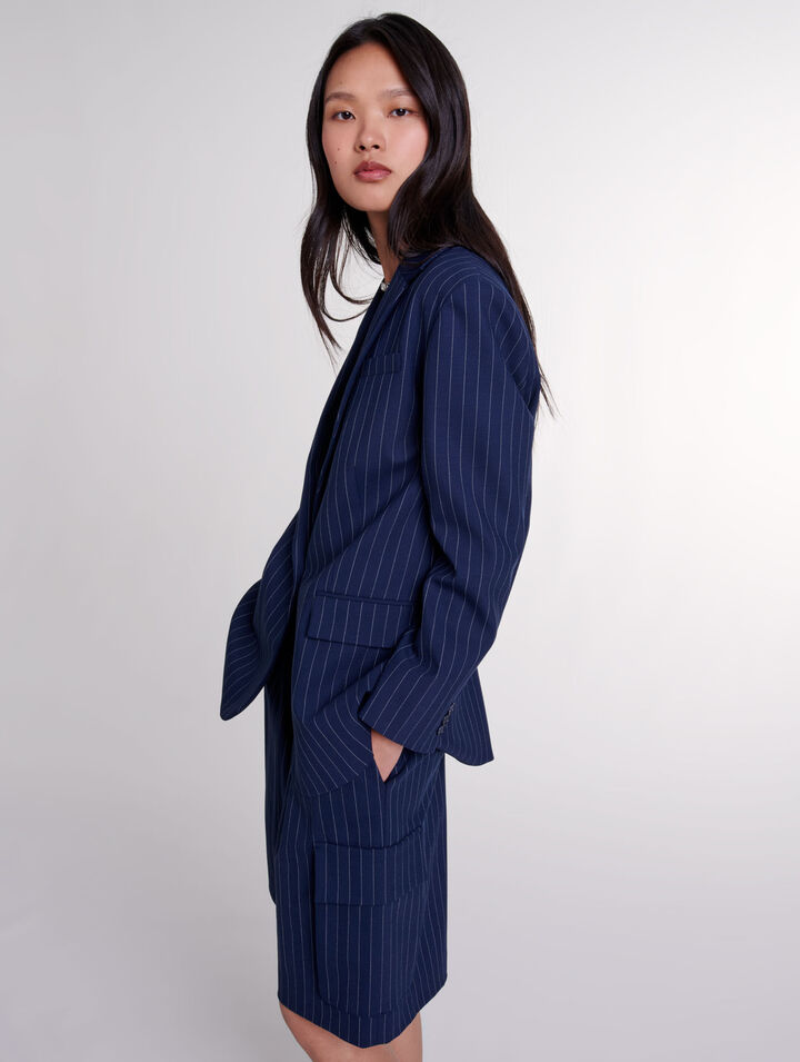 Striped suit jacket