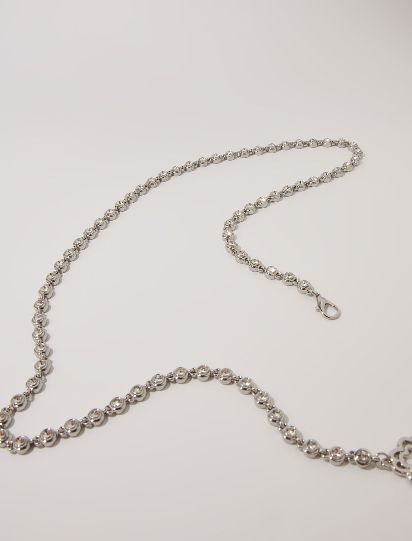 Chain and rhinestone belt