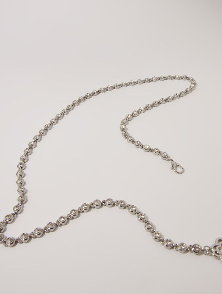 Chain and rhinestone belt