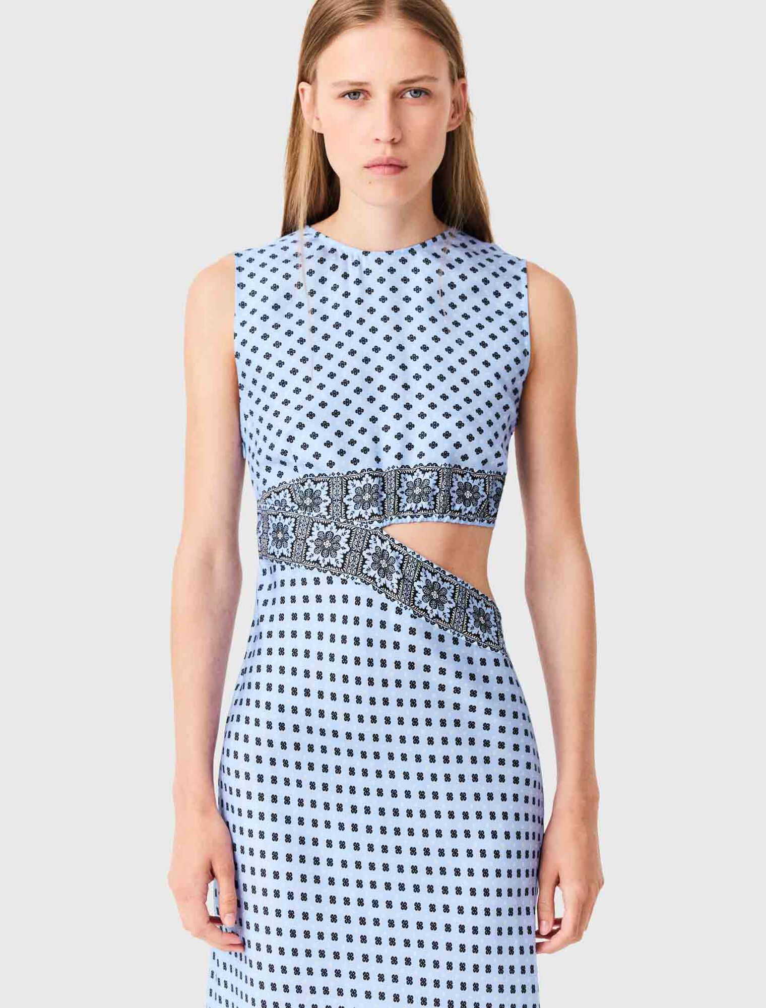 Patterned cutaway dress