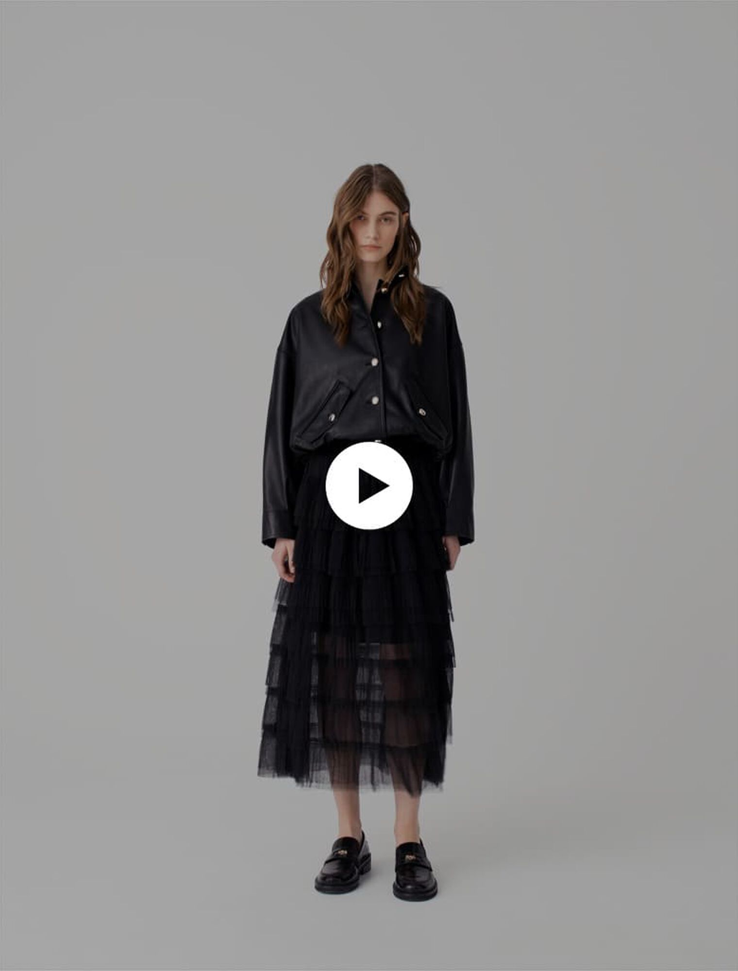 Tulle midi skirt