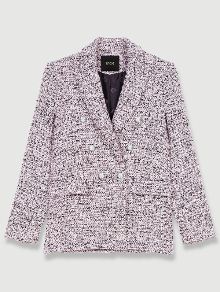 Maje Suit Jacket In Pink