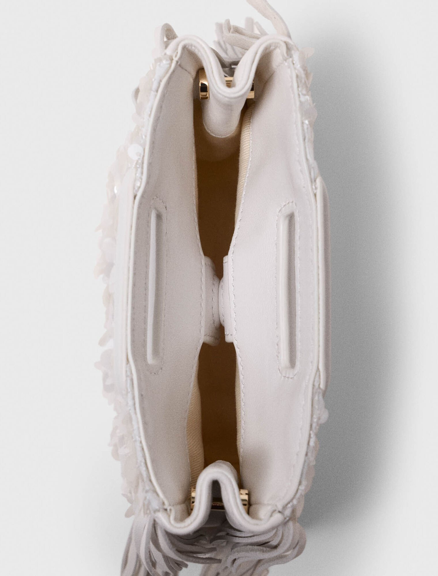 Sequinned M mini bag