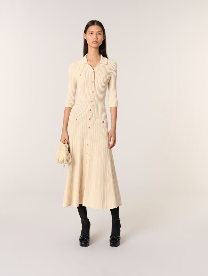 Sequin knit midi dress