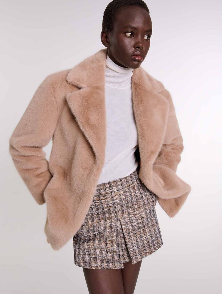 Faux fur coat