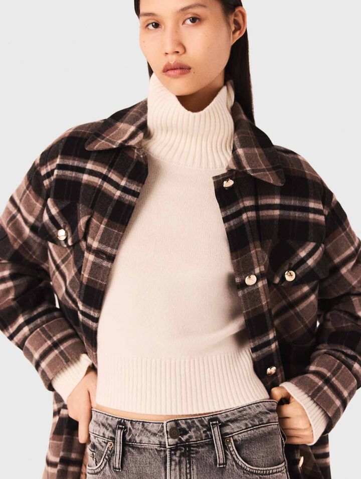 Checked coat