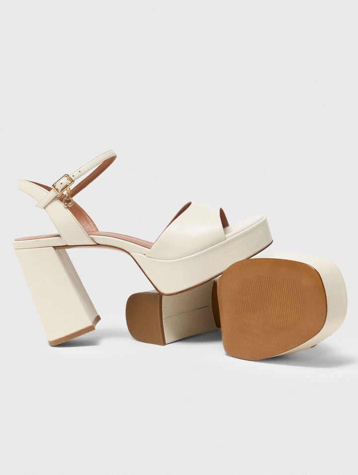 Leather platform sandals