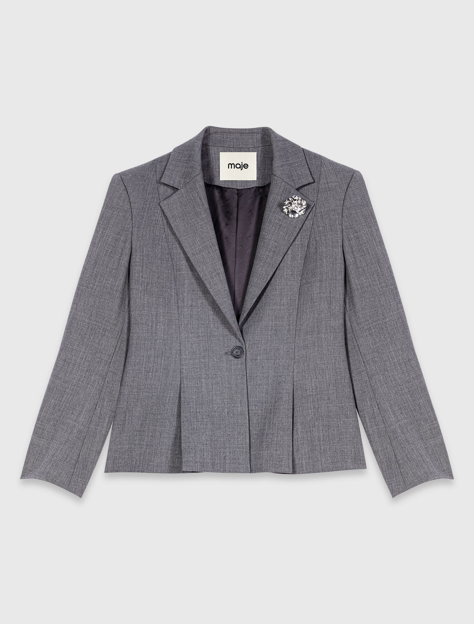 Short slim-fit suit jacket