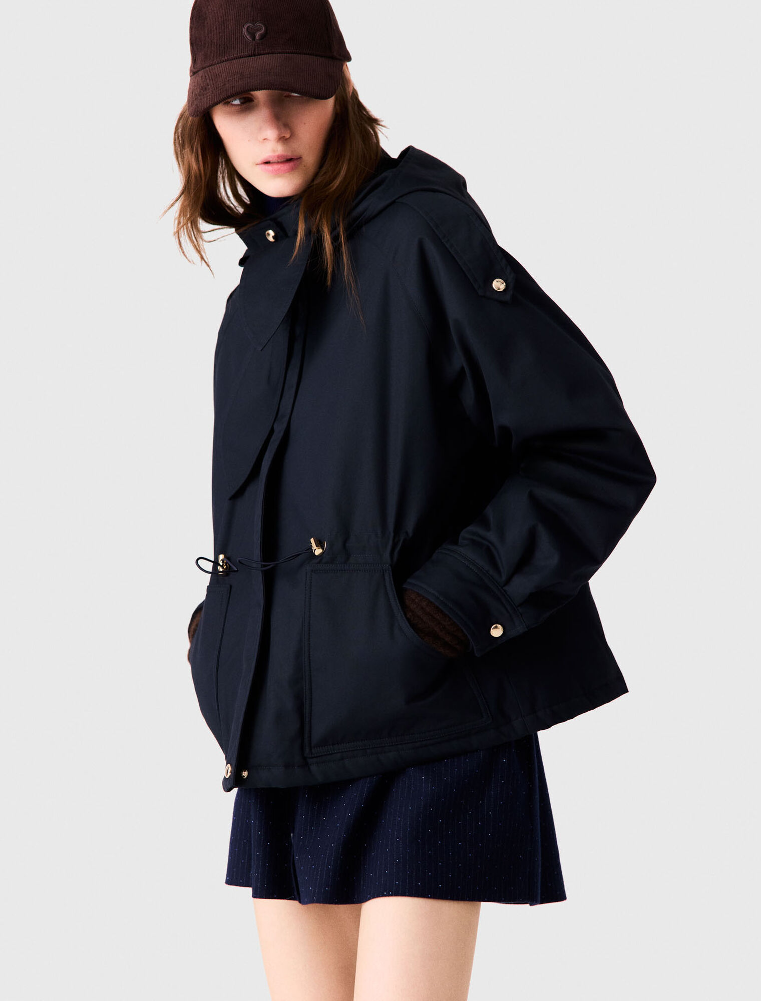Mid-length quilted parka