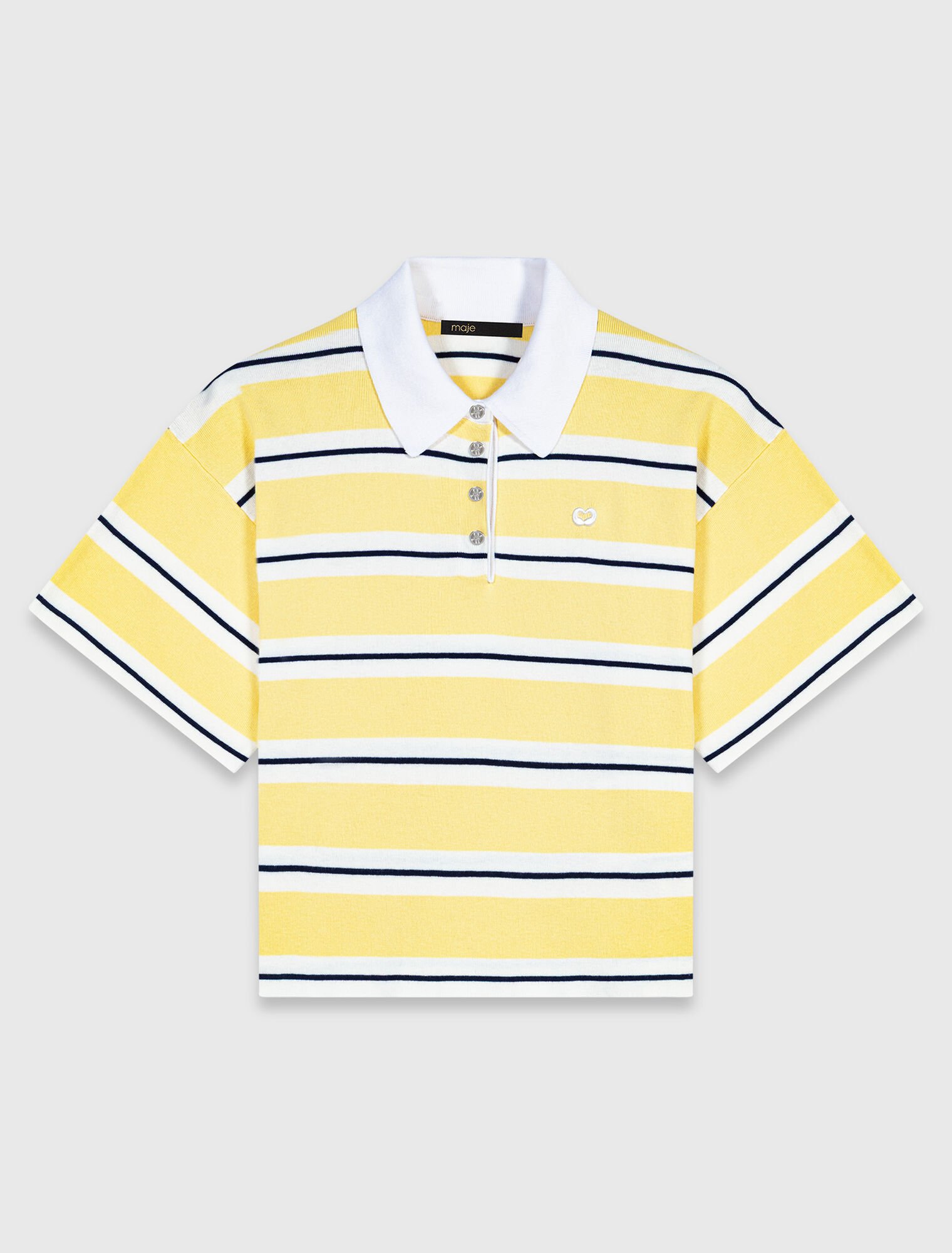 Striped short-sleeve polo