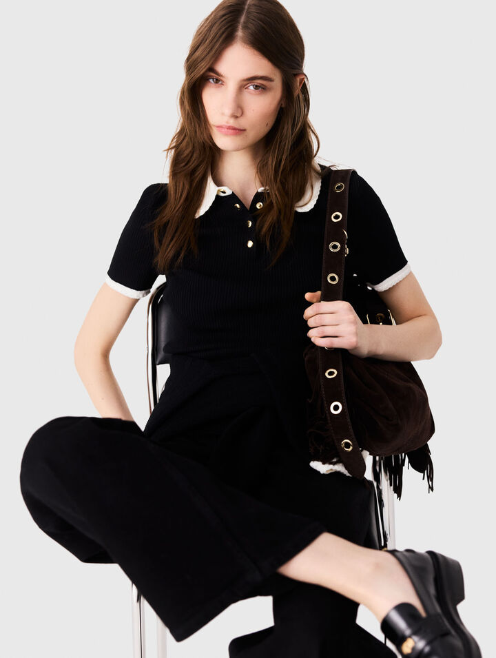 Short-sleeved polo shirt