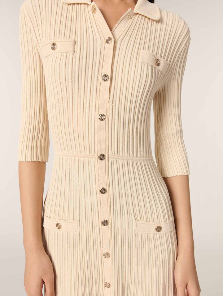 Sequin knit midi dress