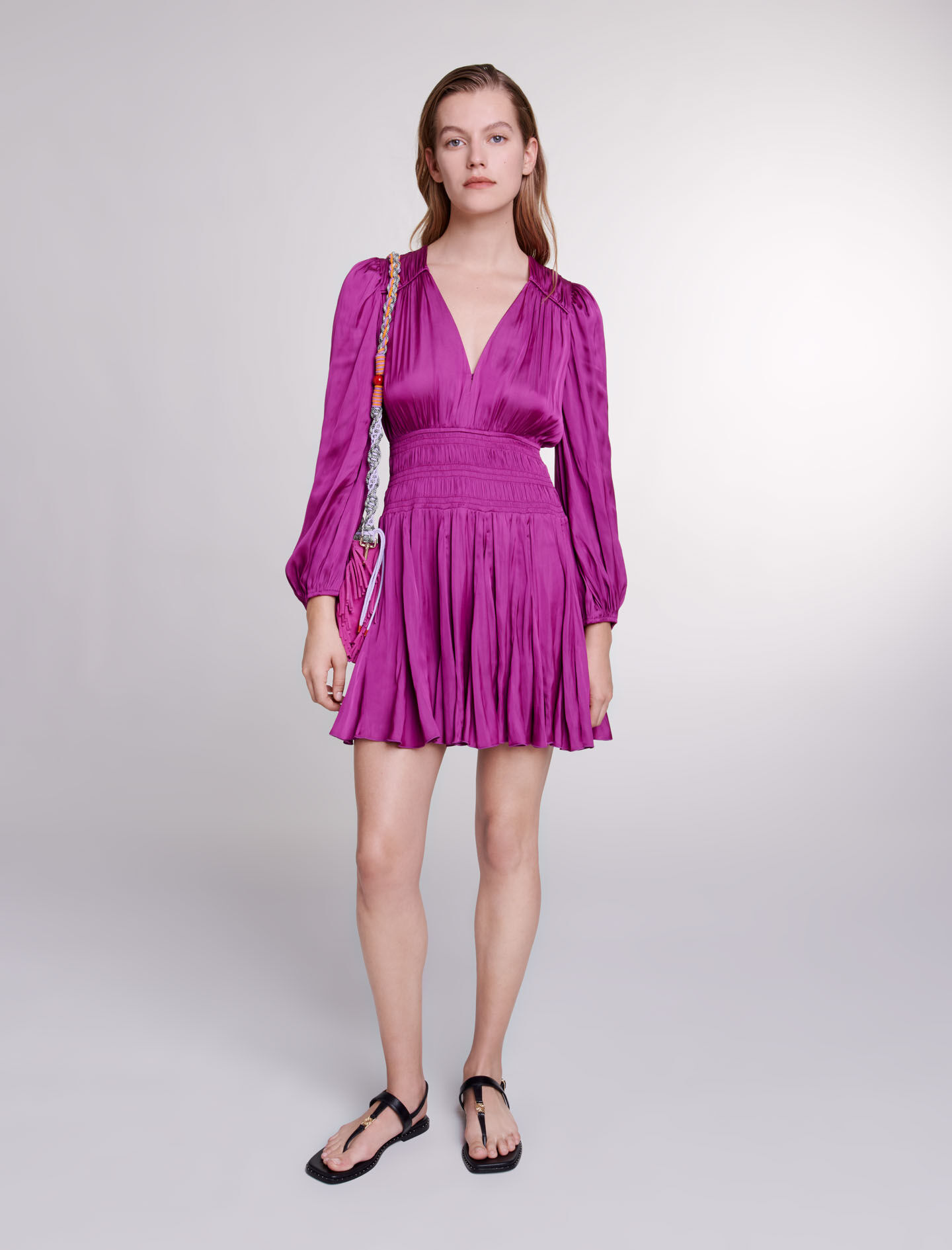 Pink maje dress discount