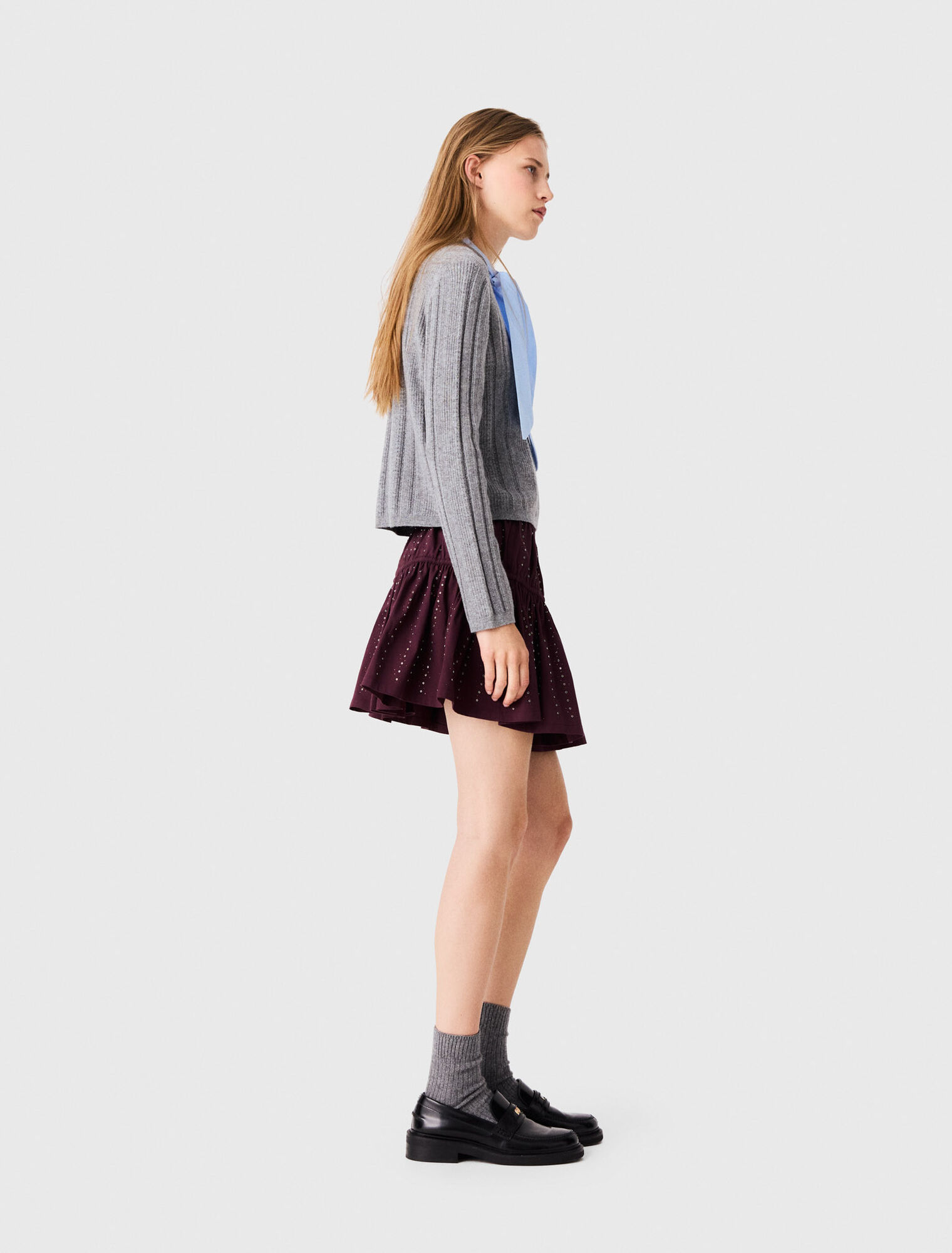 Removable poplin collar jumper