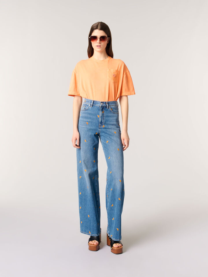 Embroidered jeans