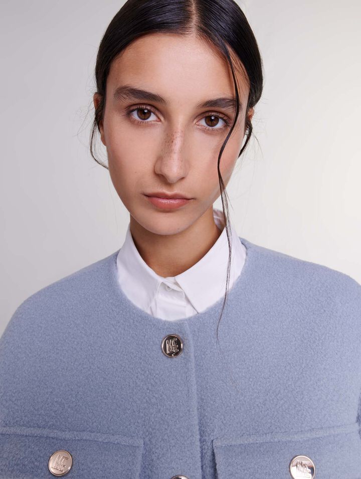 Belted short coat