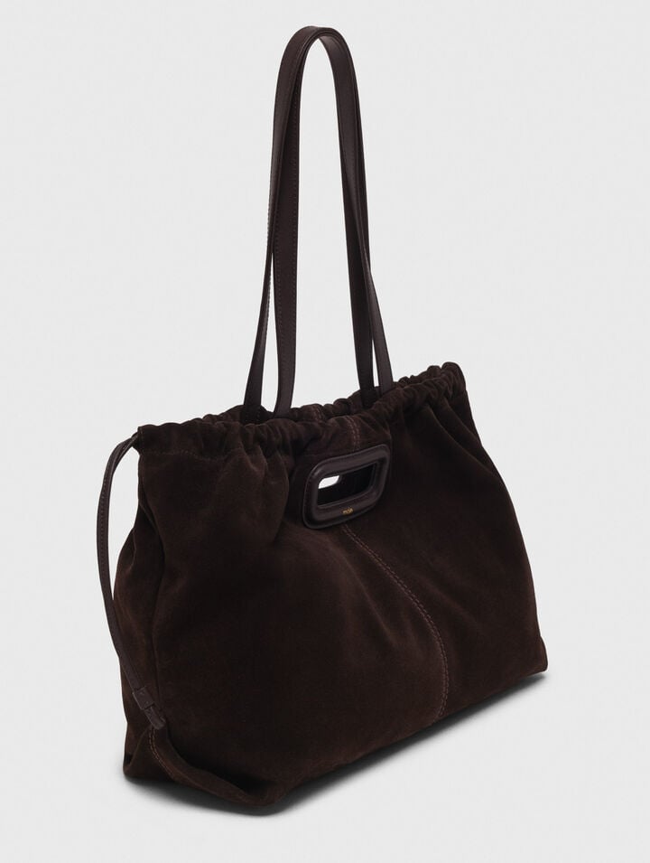 Suede leather M tote bag