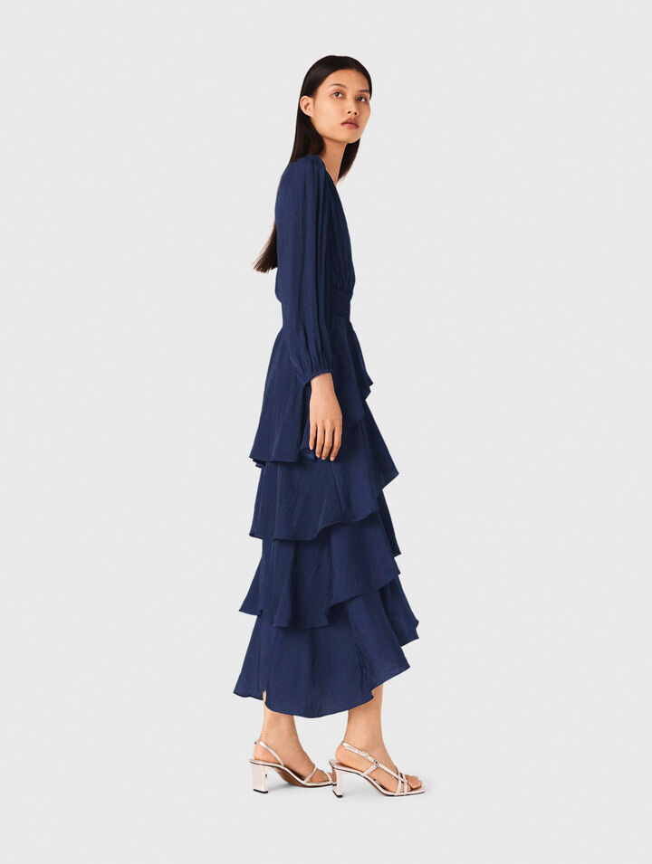 Ruffled maxi dress