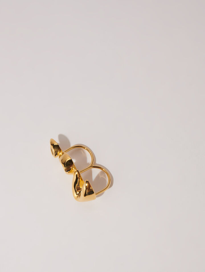 Triple fortune cookie ring