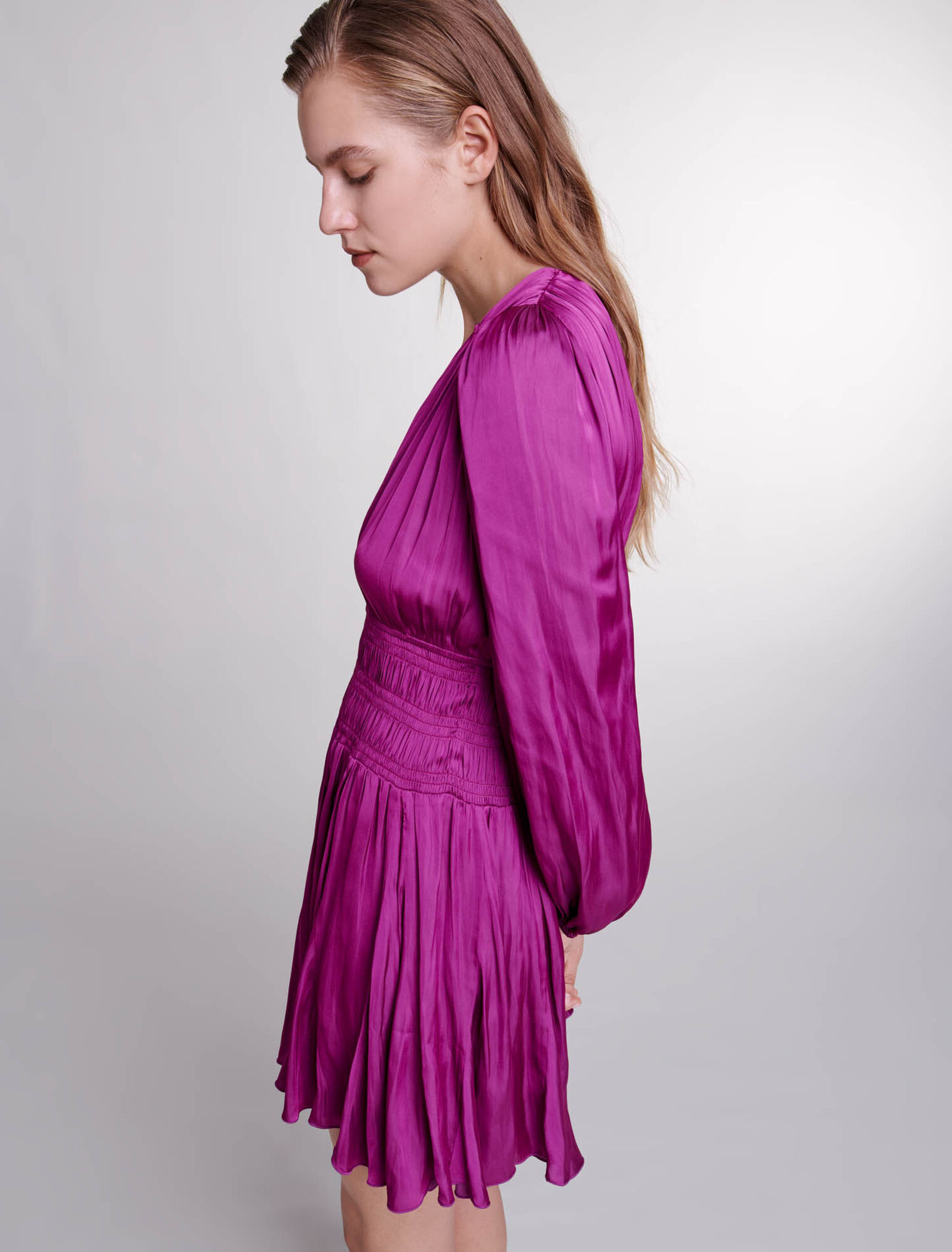 Short satin-look dress