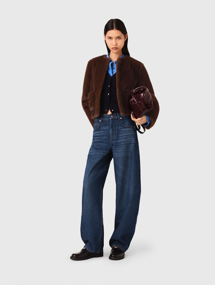 Short faux fur coat